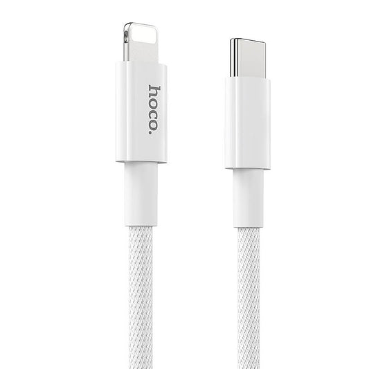 USB-C - Lightning HOCO X56 Adat- és Töltőkábel, 20W, 1m, Fehér