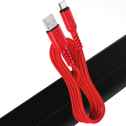 USB-A - USB-C HOCO X59 Victory adat- és töltőkábel, 18W, 1m, Piros