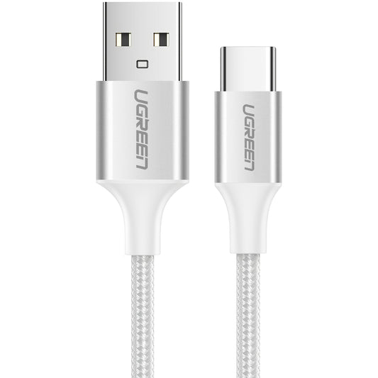 USB-A - USB-C UGREEN US288 adat- és töltőkábel, 18W, 1m, fehér