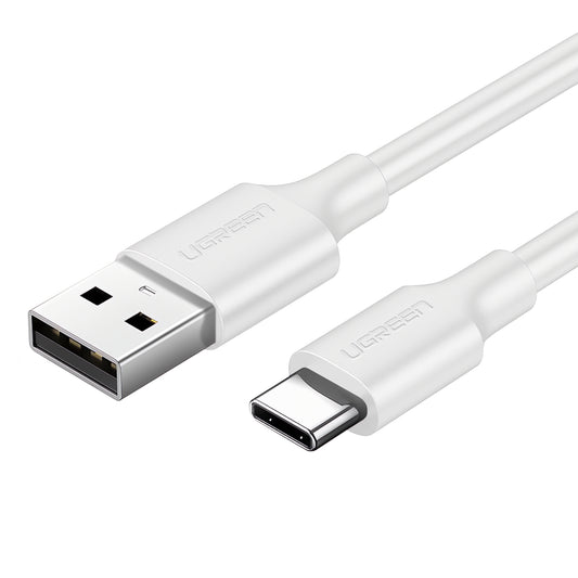 USB-A - USB-C UGREEN US287 adat- és töltőkábel, 18W, 1,5m, fehér