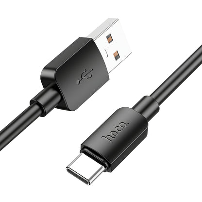 USB-A - USB-C HOCO X96 adat- és töltőkábel, 27W, 0.25m, Fekete
