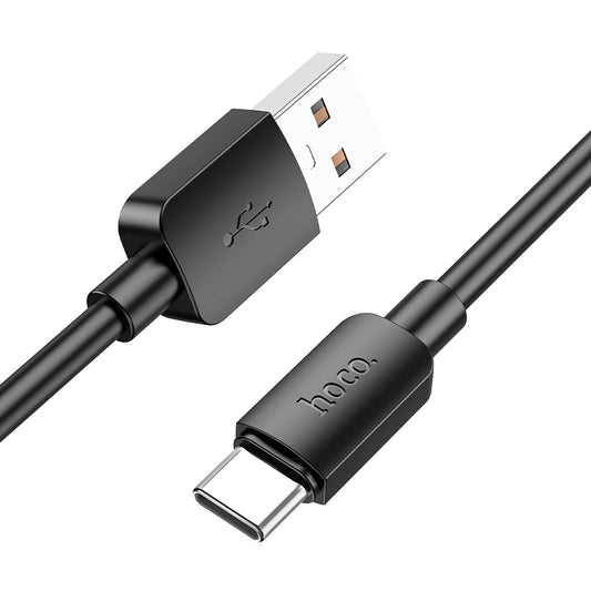 USB-A - USB-C HOCO X96 adat- és töltőkábel, 27W, 0.25m, Fekete