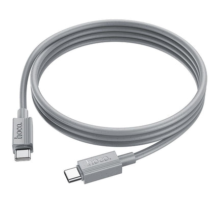 USB-C - USB-C HOCO X107 adat- és töltőkábel, 60W, 1m, Szürke