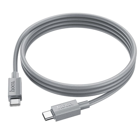 USB-C - USB-C HOCO X107 adat- és töltőkábel, 60W, 1m, Szürke