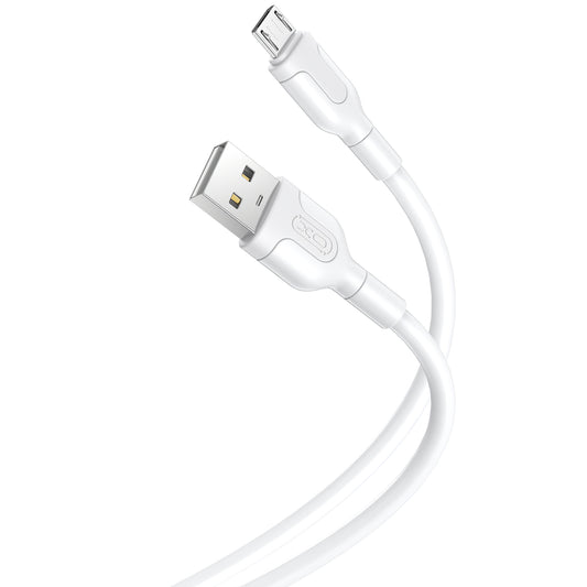 USB-A - microUSB adat- és töltőkábel XO Design NB212, 18W, 1m, Fehér