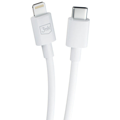 USB-C - Lightning adat- és töltőkábel 3MK Hyper, 20W, 1,2m, fehér