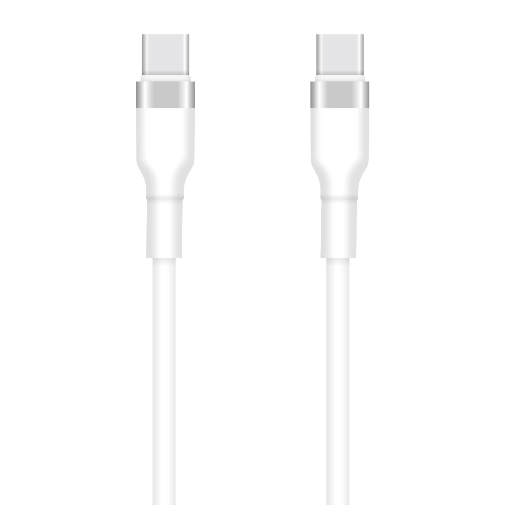 USB-C - USB-C Setty adat- és töltőkábel, 60W, 1m, Fehér