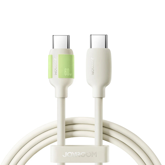 USB-C - USB-C adat- és töltőkábel Joyroom S-A53, 60W, 1.2m, Bézs