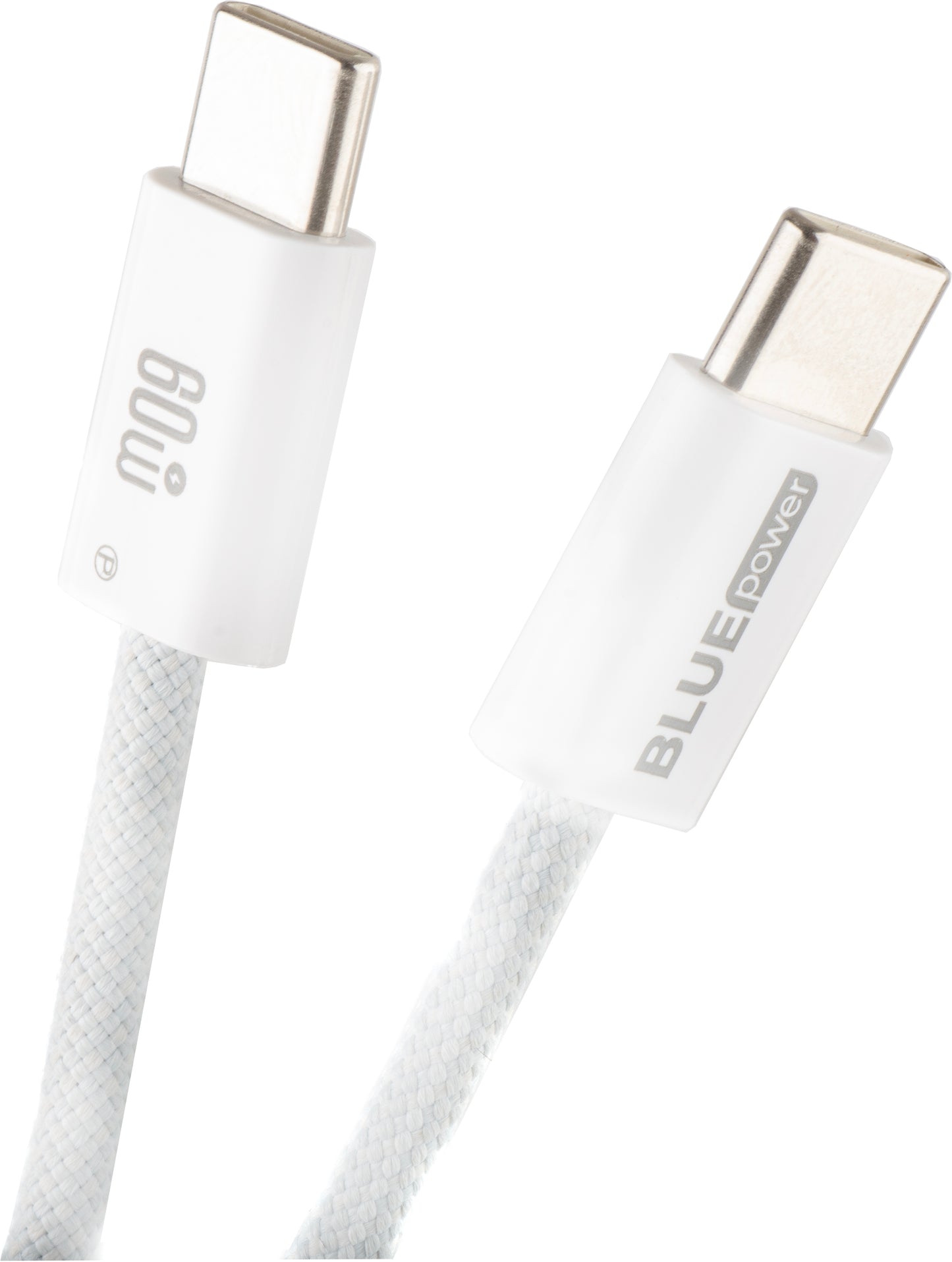 USB-C - USB-C adat- és töltőkábel Blue Power NB-Q273, 60W, 1m, Fehér