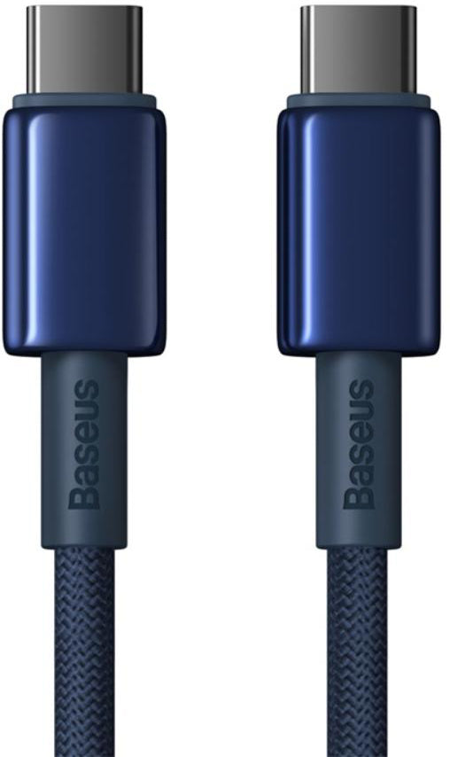 USB-C - USB-C Baseus Tungsten Gold adat- és töltőkábel, 100W, 1m, Tengerészkék P10319800321-03