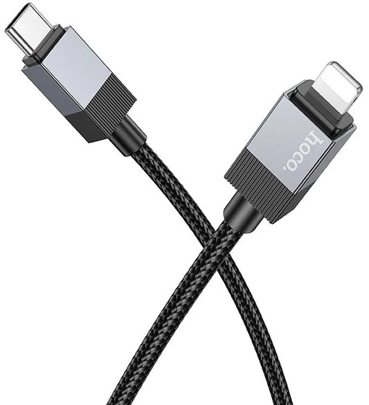 USB-C - Lightning HOCO X110 adat- és töltőkábel, 27W, 1m, Fekete