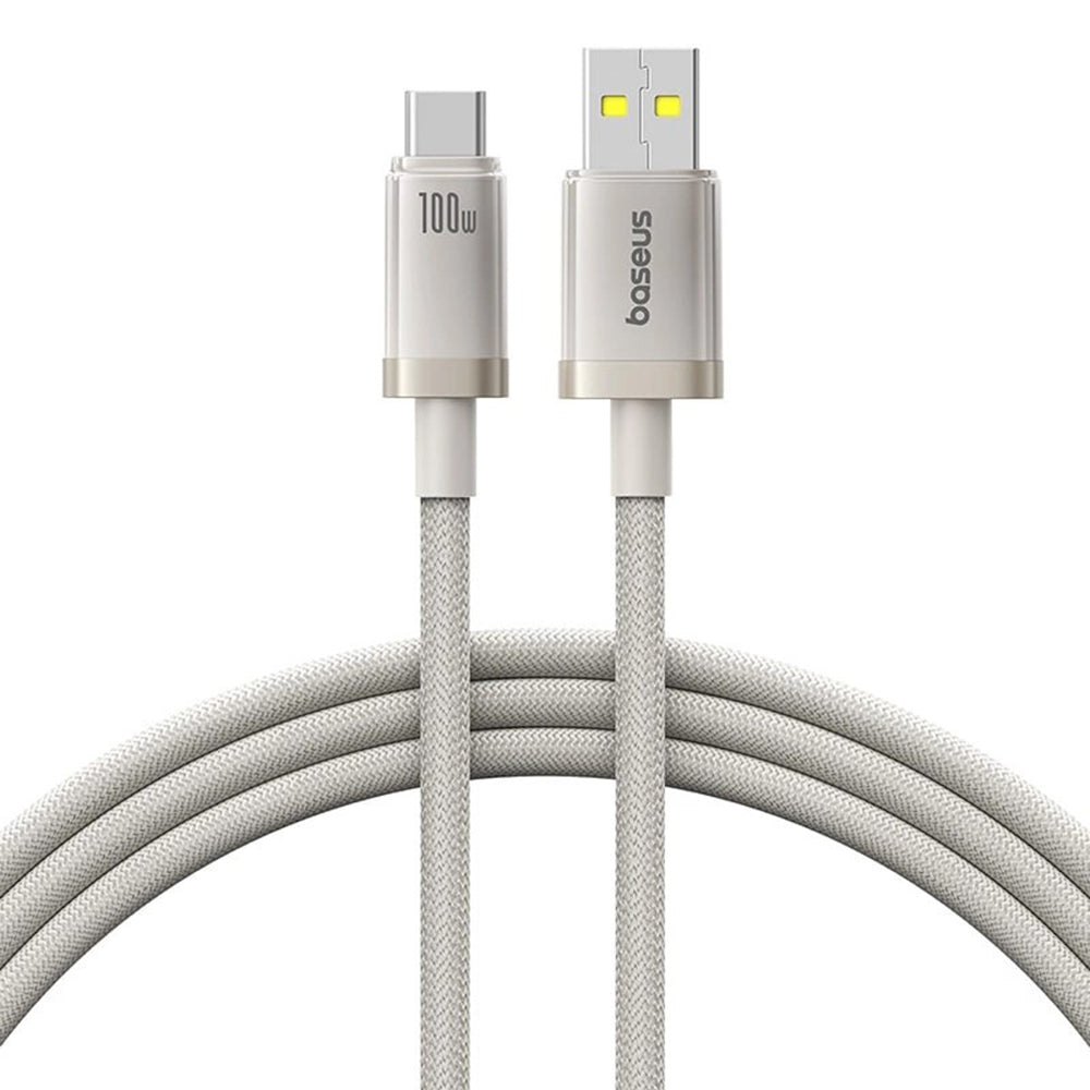 USB-A - USB-C Baseus Titanium adat- és töltőkábel, 100W, 1m, Ezüst P10378102G21-00