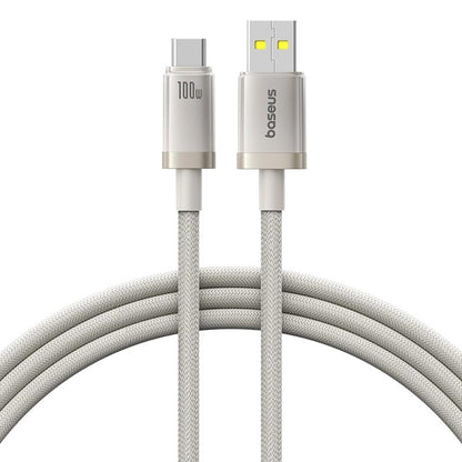 USB-A - USB-C Baseus Titanium adat- és töltőkábel, 100W, 1m, Ezüst P10378102G21-00