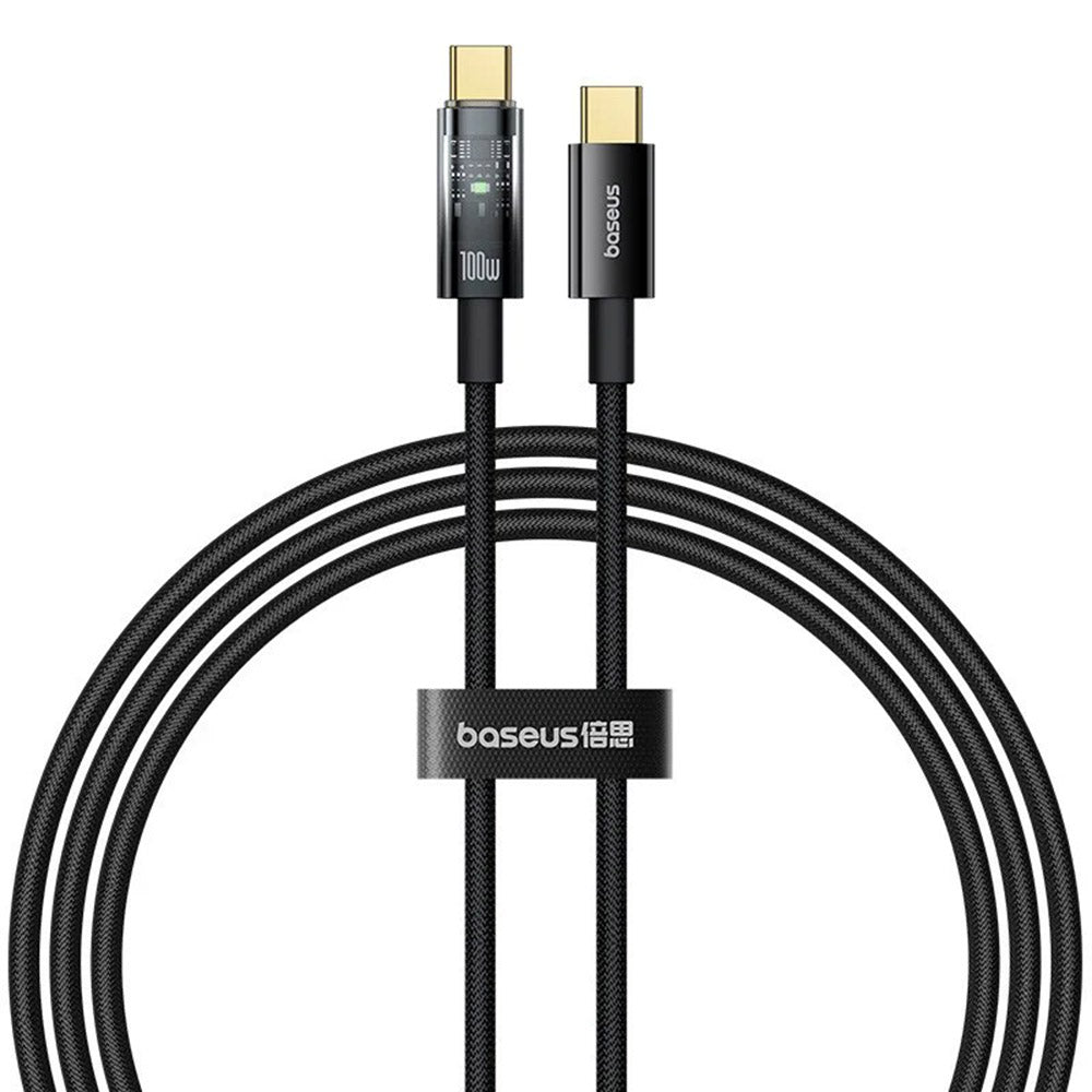 USB-C - USB-C Baseus Explorer adat- és töltőkábel, 100W, 1m, Fekete P10319703111-00