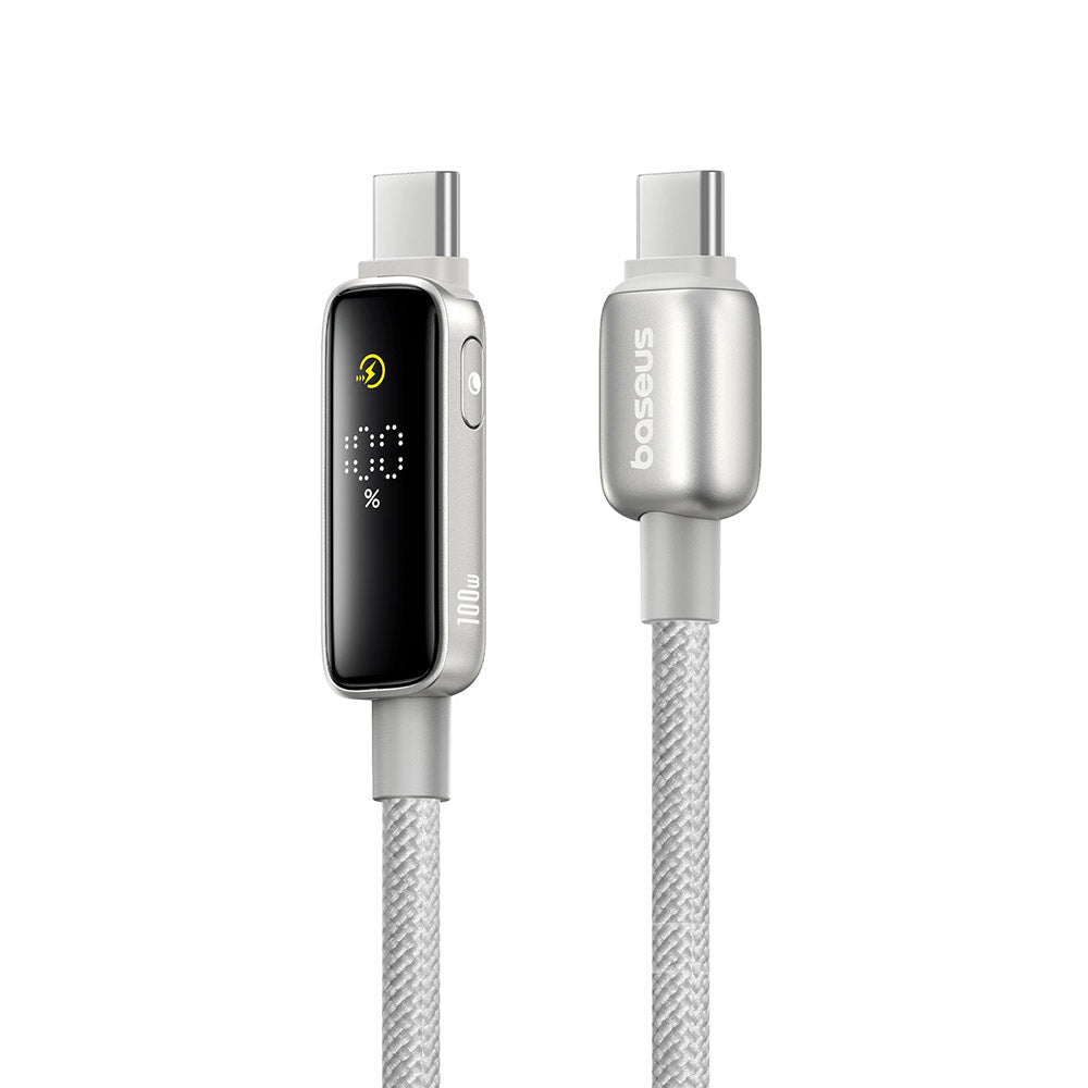 USB-C - USB-C Baseus Vipow Display adat- és töltőkábel, 100W, 1m, szürke P10381802851-00