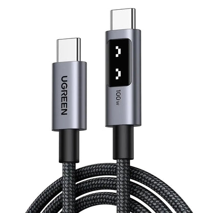 USB-C - USB-C UGREEN L509 adat- és töltőkábel, 100W, 1m, szürke