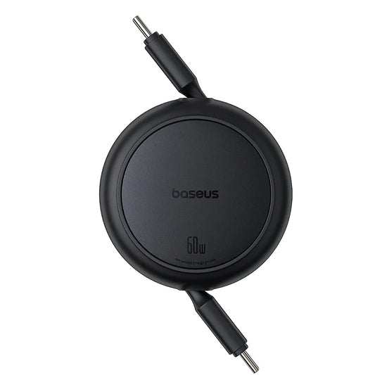 USB-C - USB-C Baseus Free2Pull Mini Retractable adat- és töltőkábel, 60W, 1m, Fekete P10364500111-01