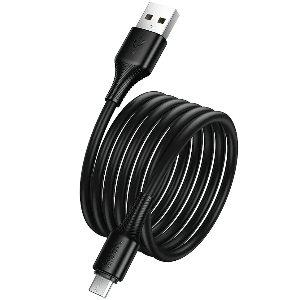 USB-A - microUSB HOCO X120 adat- és töltőkábel, 18W, 1m, Fekete