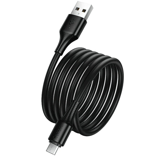 USB-A - microUSB HOCO X120 adat- és töltőkábel, 18W, 1m, Fekete