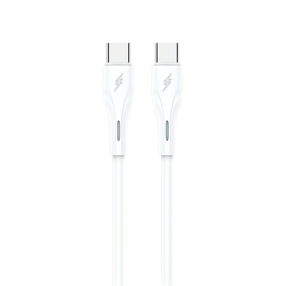 USB-C adat- és töltőkábel - USB-C Sendem M36C, 66W, 1m, fehér