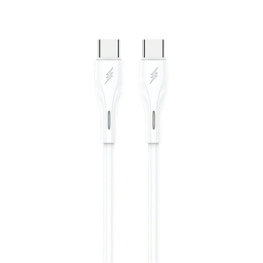 USB-C adat- és töltőkábel - USB-C Sendem M36C, 66W, 1m, fehér