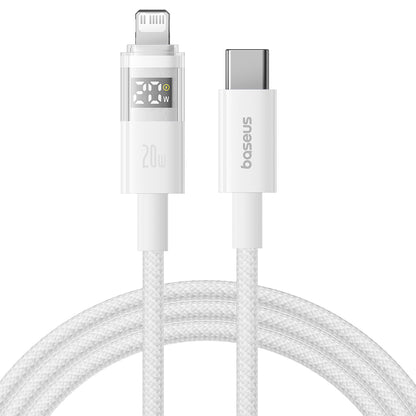 USB-C - Lightning Baseus Display 2 adat- és töltőkábel, 20W, 2m, Fehér P10382703211-01