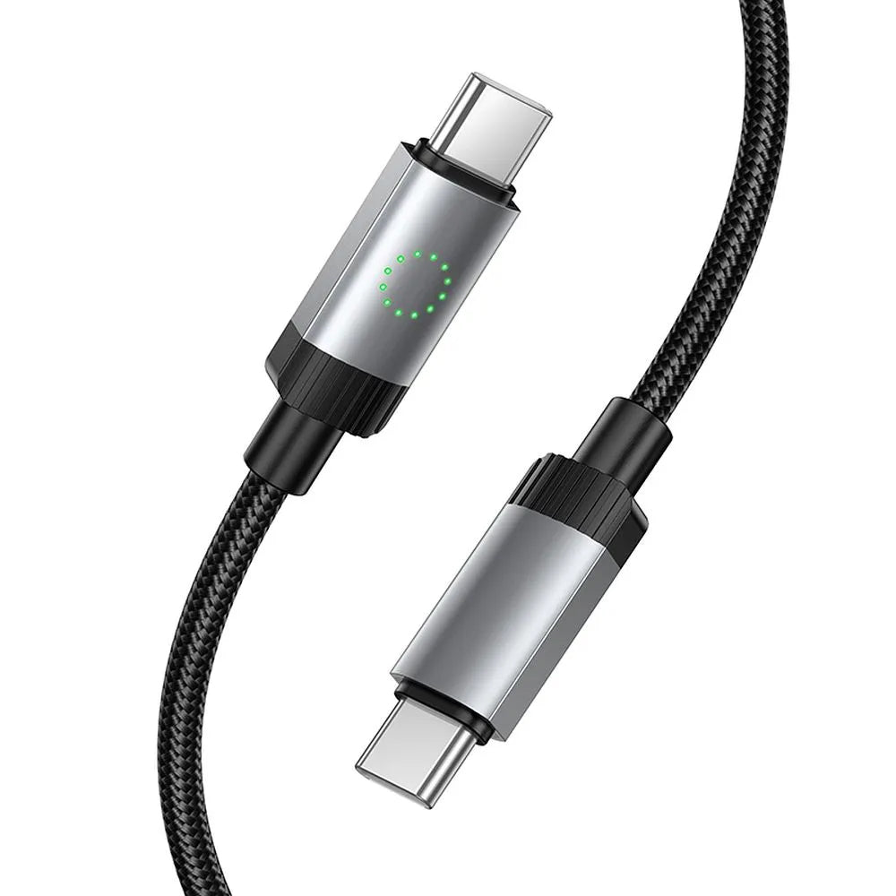USB-C - USB-C HOCO X117 adat- és töltőkábel, 60W, 1m, Fekete