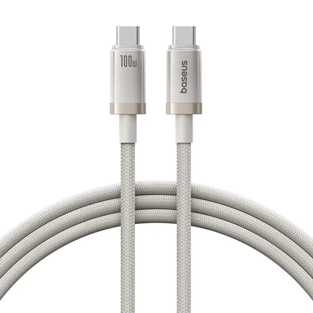 USB-C - USB-C Baseus Titanium adat- és töltőkábel, 100W, 1m, Ezüst P10378100G21-00