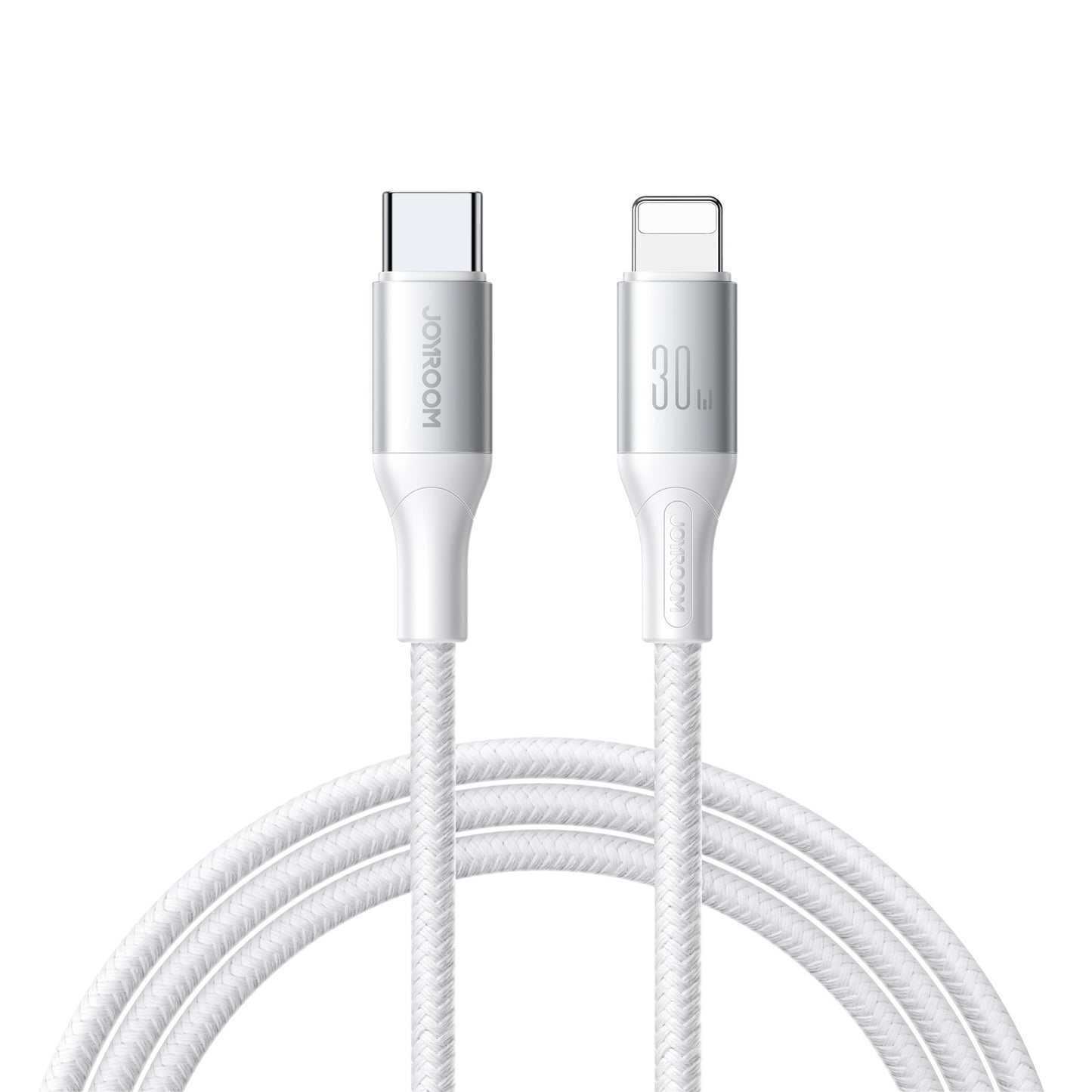 USB-C - Lightning Joyroom S-A28 Flash adat- és töltőkábel, 30W, 1m, Fehér