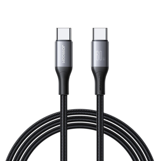 USB-C - USB-C adat- és töltőkábel Joyroom S-A28 Flash, 60W, 1m, Fekete