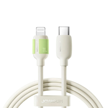 USB-C - Lightning Joyroom S-A53 adat- és töltőkábel, 30W, 2m, Bézs