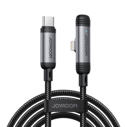 USB-C - Lightning Joyroom S-A56 EnjoyX Angled adat- és töltőkábel, 30W, 1.2m, Fekete