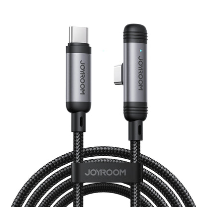 USB-C - USB-C adat- és töltőkábel Joyroom S-A56 EnjoyX Angled, 60W, 1.2m, Fekete