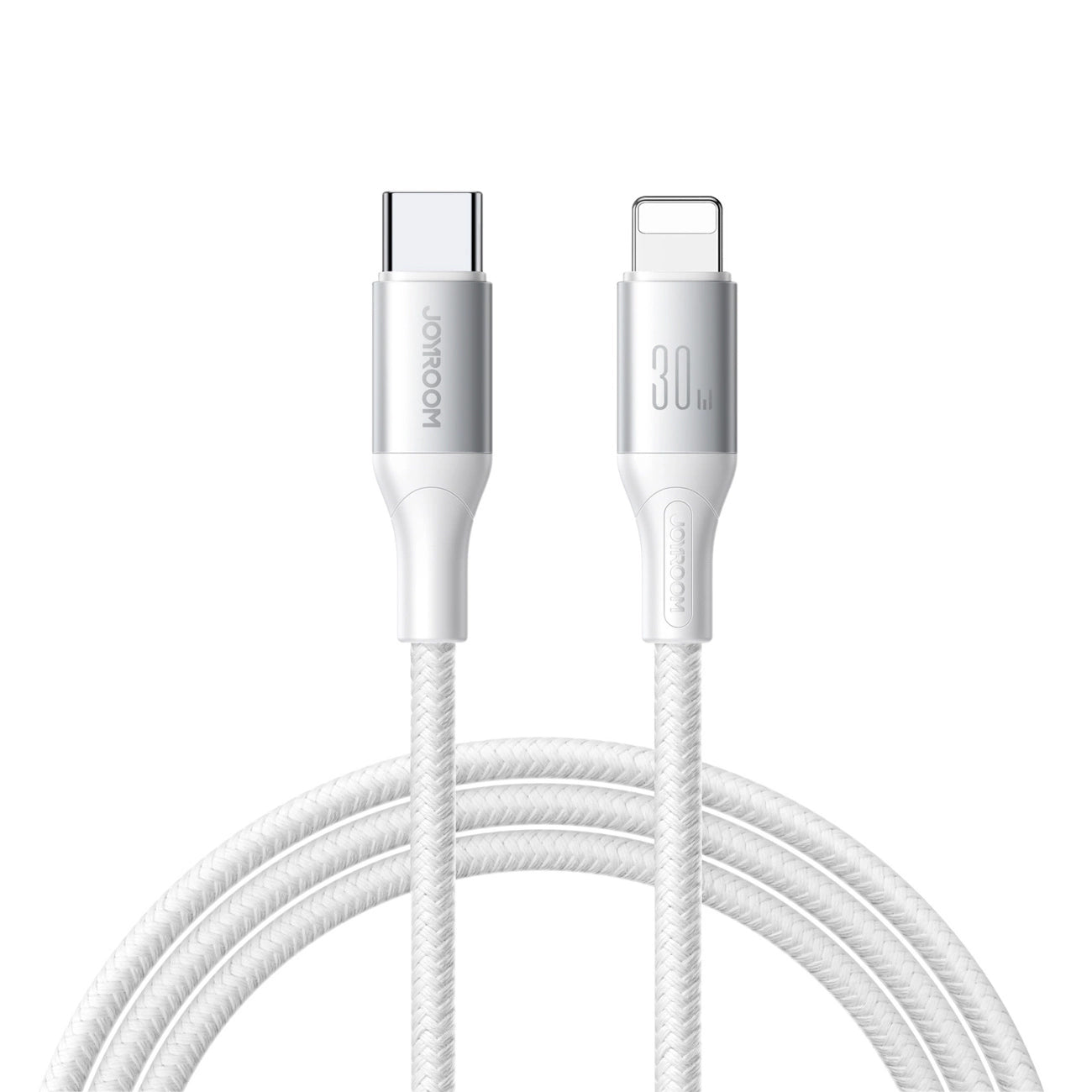 USB-C - Lightning Joyroom S-A28 Flash adat- és töltőkábel, 30W, 2m, Fehér