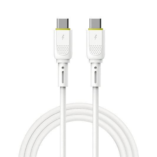 USB-C - USB-C WiWu Wi-C034 adat- és töltőkábel, 60W, 1.2m, Fehér