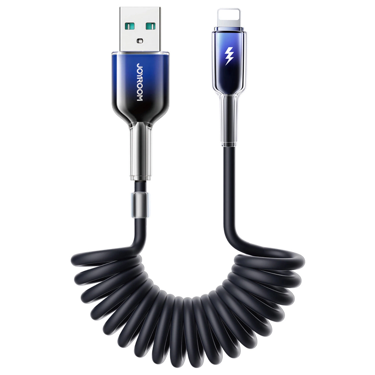 Adat- és Töltőkábel USB-A - Lightning Joyroom S-A43 Crystal, 18W, 1.5m, Fekete