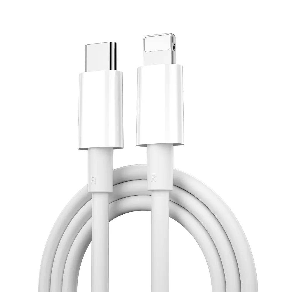 USB-C - Lightning WiWu Wi-C008 adat- és töltőkábel, 30W, 1.2m, Fehér