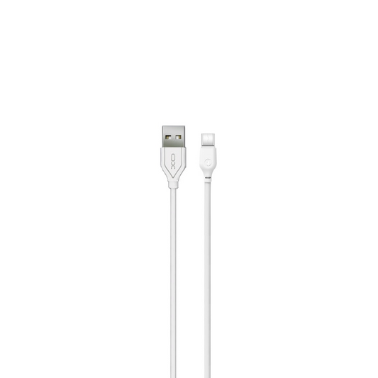 USB-A - USB-C adat- és töltőkábel XO Design NB103, 18W, 1m, Fehér