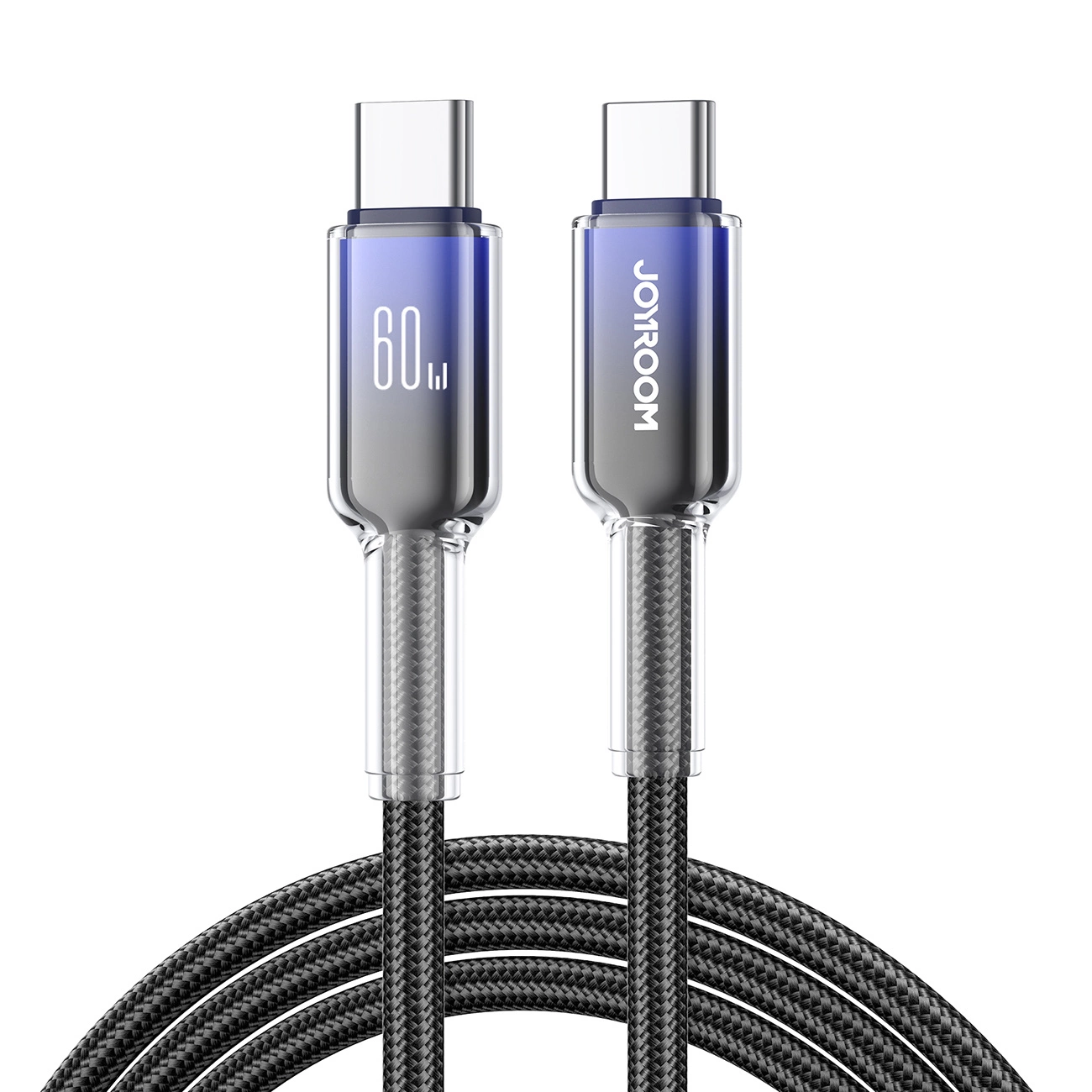 USB-C - USB-C adat- és töltőkábel Joyroom S-A42, 60W, 1.2m, Fekete