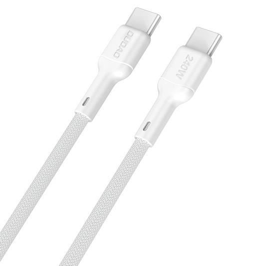 USB-C - USB-C Dudao L9C Max adat- és töltőkábel, 240W, 2m, Fehér