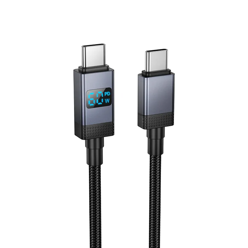 USB-C - USB-C HOCO X118 Display adat- és töltőkábel, 60W, 1m, Fekete