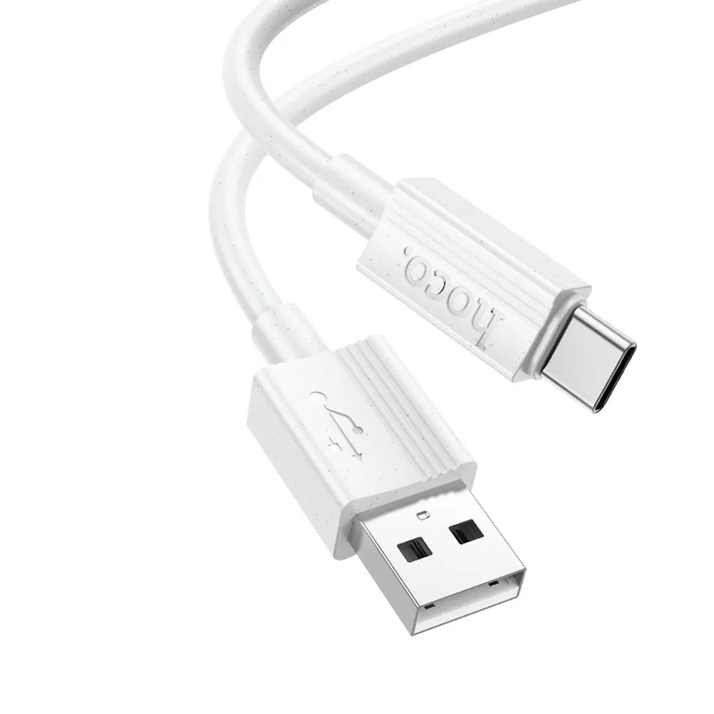USB-A - USB-C HOCO X107 adat- és töltőkábel, 18W, 1m, Fehér