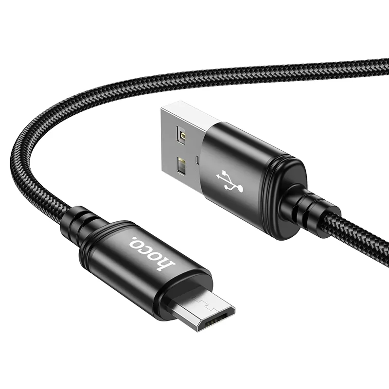 USB-A - microUSB adat- és töltőkábel HOCO X89, 18W, 1m, Fekete