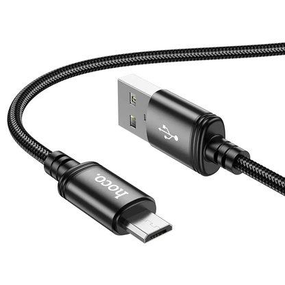 USB-A - microUSB adat- és töltőkábel HOCO X89, 18W, 1m, Fekete
