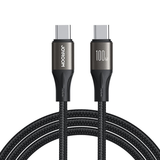 USB-C - USB-C adatkábel és töltő Joyroom S-A25 Light-Speed, 100W, 1.2m, Fekete