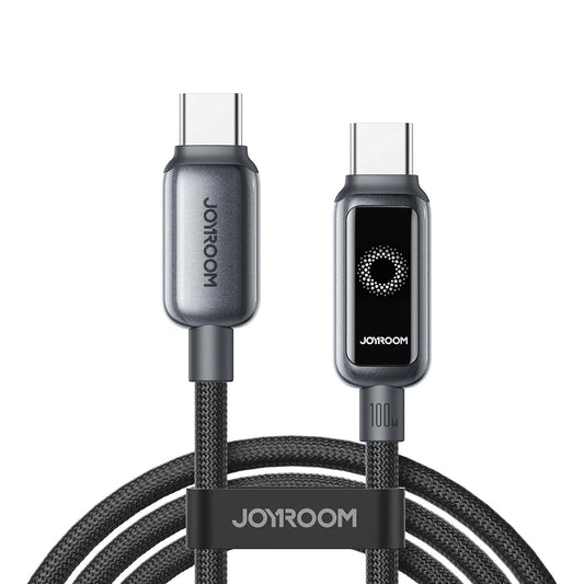 USB-C - USB-C Joyroom S-A55 StarFlight Display adat- és töltőkábel, 100W, 1.2m, Fekete
