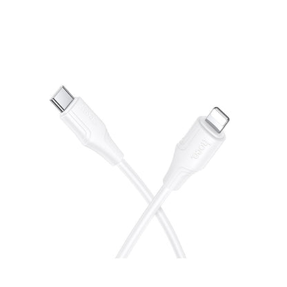 USB-C - Lightning HOCO X124 adat- és töltőkábel, 27W, 1m, Fehér