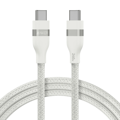 USB-C - USB-C Anker adat- és töltőkábel, 240W, 1.8m, Fehér A82E2H22