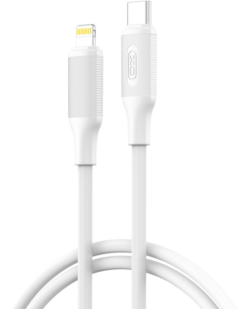 USB-C - Lightning XO Design NB-Q265A adat- és töltőkábel, 27W, 1m, Fehér