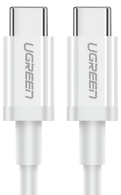 USB-C - USB-C adat- és töltőkábel UGREEN US264, 60W, 0,5m, Fehér